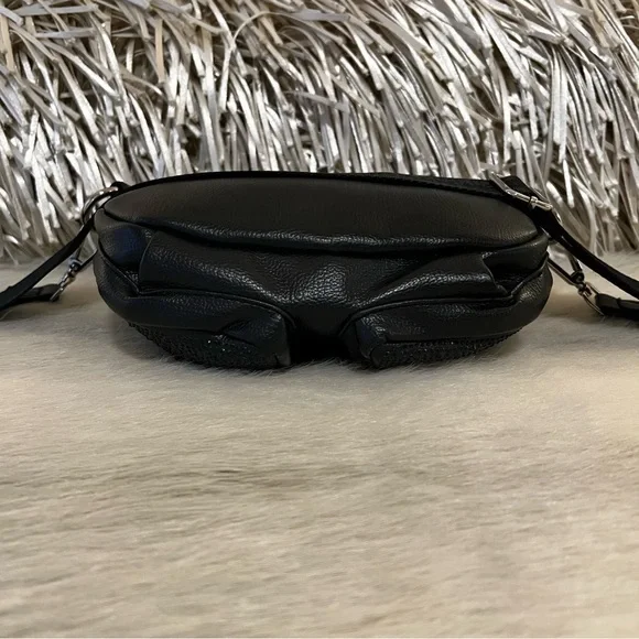 MADDEN NYC Womens Embellished Multi Pocket Fannypack Crossbody Vegan Belt Bag - Picture 12 of 15